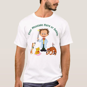 Personalizable roliga veterinär- T skjortor, Male Shirt