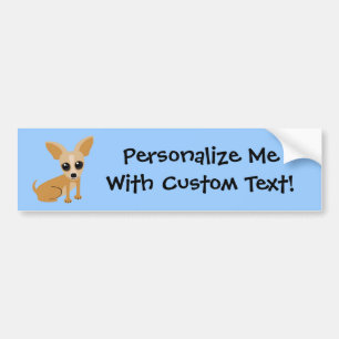 Personalizable solbrända Chihuahuablått Bildekal