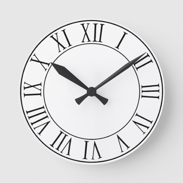 Personalizable tar tid på med numrerar rund klocka (Framsida)