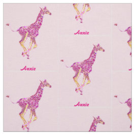 personalizable tyg för rosa giraff