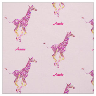 personalizable tyg för rosa giraff