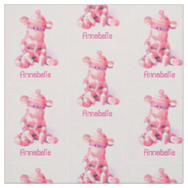 Personalizable tyg för rosa sock monkey