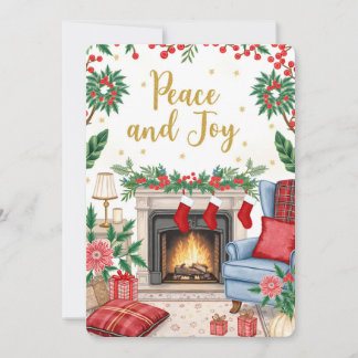 Personalizable Vintage Flat Holiday Card Julkort