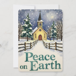 Personalizable Vintage Flat Holiday Card Julkort