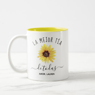 Personalizada La Mejor Tía de Toda Två-Tonad Mugg