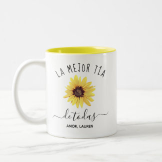 Personalizada La Mejor Tía de Toda Två-Tonad Mugg