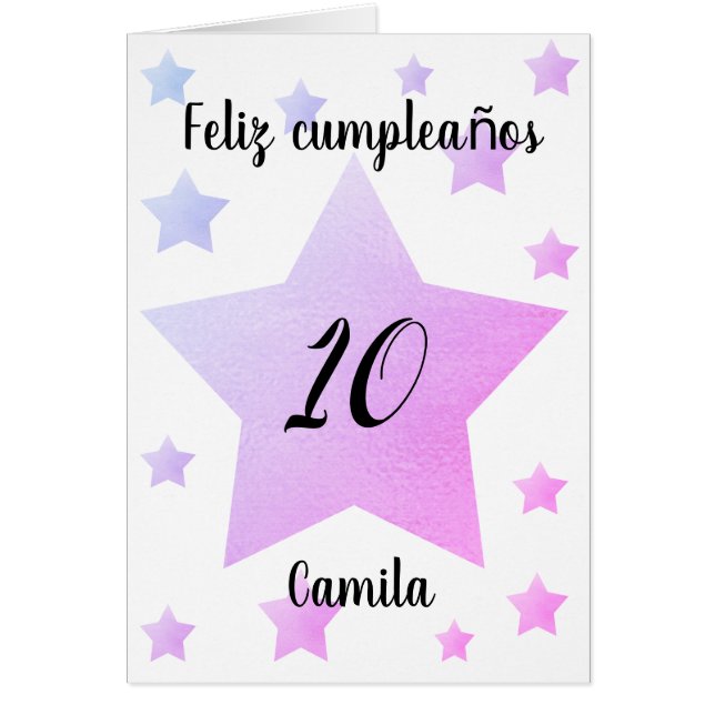 Personalizado Feliz Cumpleaños Hälsningskort (Framsidan)