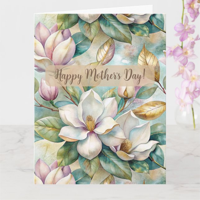 Personalizaed Elegant Magnolia Flowers Kort (Orkide)