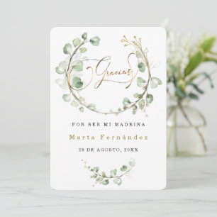 Personalizar tarjeta de agradecimiento la madrina inbjudningar