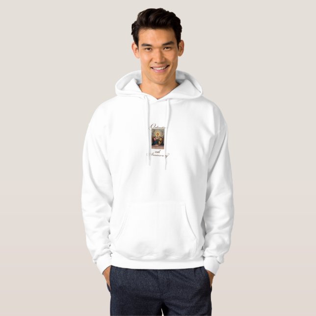 Personalize, 10:e ordination-årsdagen Änglar Hoodie (Hel framsida)