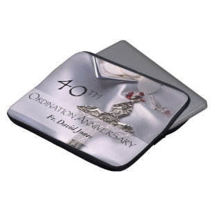 Personalize, 40:e ordination-årsdagen Gratulerar Laptop Fodral
