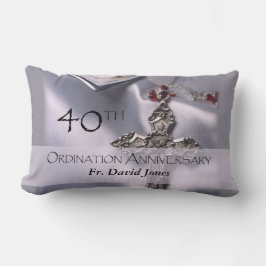 Personalize, 40:e ordination-årsdagen Gratulerar Lumbarkudde