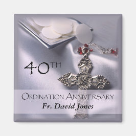 Personalize, 40:e ordination-årsdagen Gratulerar Magnet