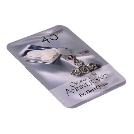 Personalize, 40:e ordination-årsdagen Gratulerar Magnet