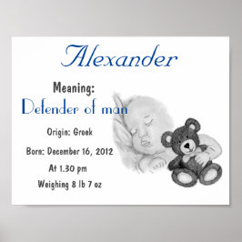 Personalize Alexander Namn betyder keepsaké Poster