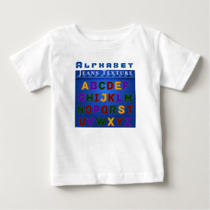 Personalize Alphabet Mönster Jeans Struktur T Shirt