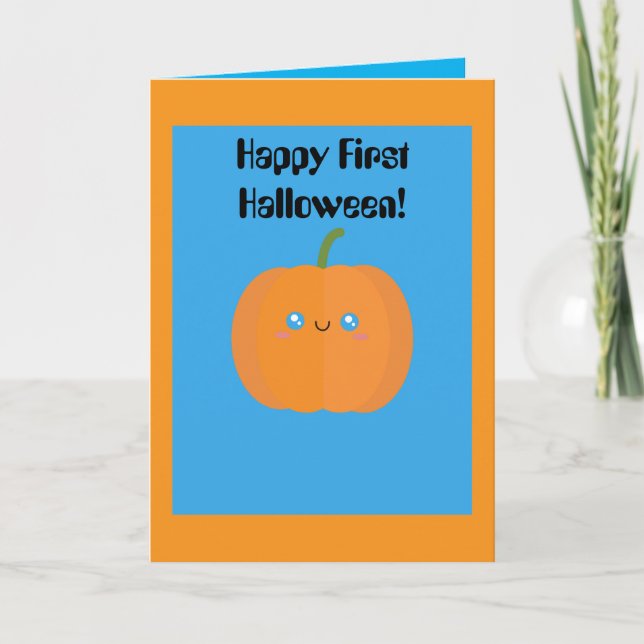 PERSONALIZE BABY FIRST HALLOWEEN-KORT KORT (Framsida)
