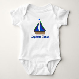 Personalize Baby Namn, Nautical Infant Bodydräkt Tee