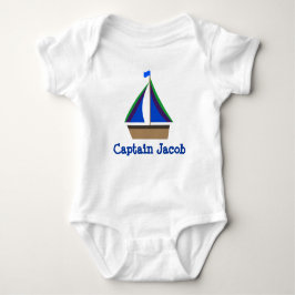 Personalize Baby Namn, Nautical Infant Bodydräkt Tee Shirt