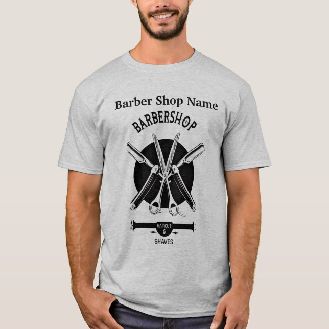 Personalize Barber T-Shirt (Framsida)