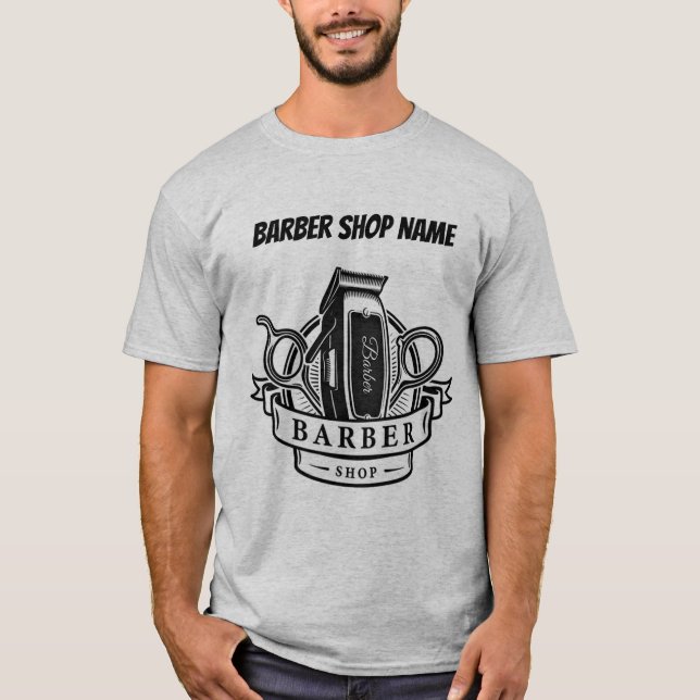 Personalize Barber T Shirt (Framsida)