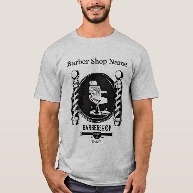 Personalize Barber T-Shirt (Framsida)