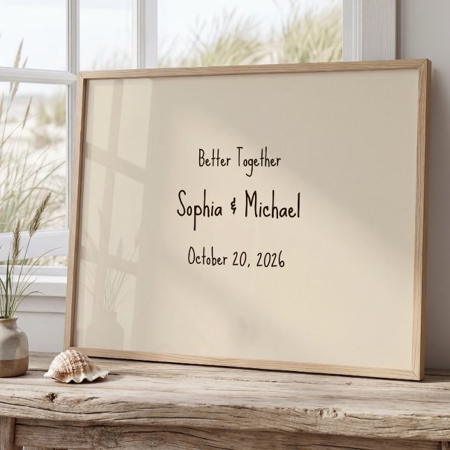 Personalize “Better Together” Wedding Poster (Skapare uppladdad)