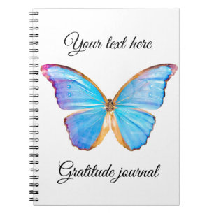 Personalize BLUE BUTTERFLY Anteckningsbok