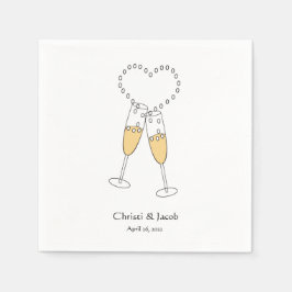 Personalize Champagne Toast Napkins Pappersservett