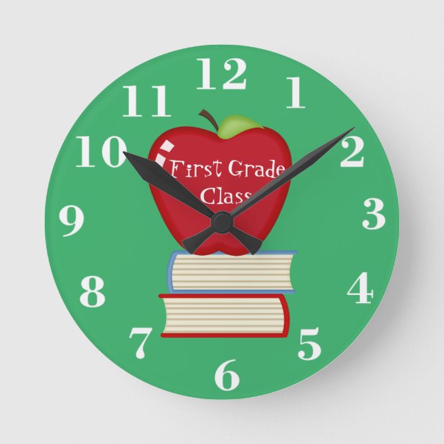 Personalize Classroom Rund Klocka (Framsida)