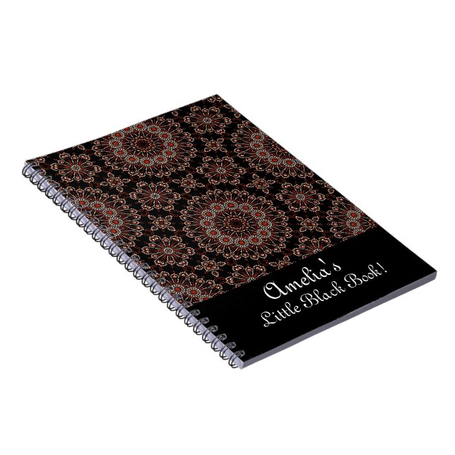 Personalize Copper & Ro Guld Mandala Dot Art Anteckningsbok (Högra Sidan)