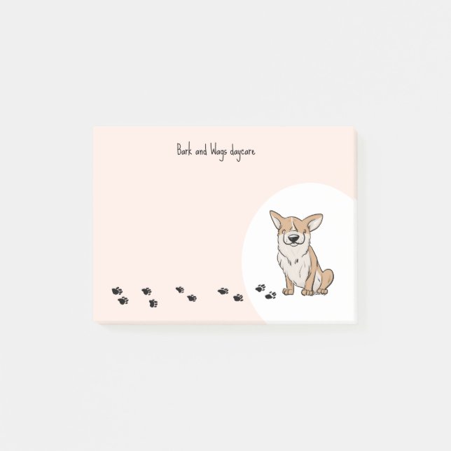 Personalize Corgi Post-it Block (Framsida)