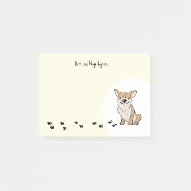 Personalize Corgi Post-it Block (Framsida)
