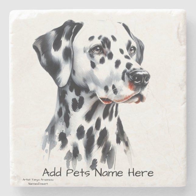 Personalize Cute Dalmatian Stenunderlägg (Framsidan)