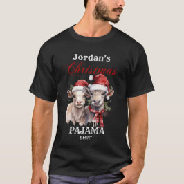 Personalize Cute Farm Julafton Pajama Family Shirt T Shirt