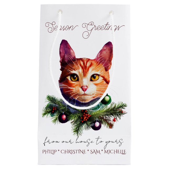 Personalize Cute Orange Cat Christmas (Framsidan)