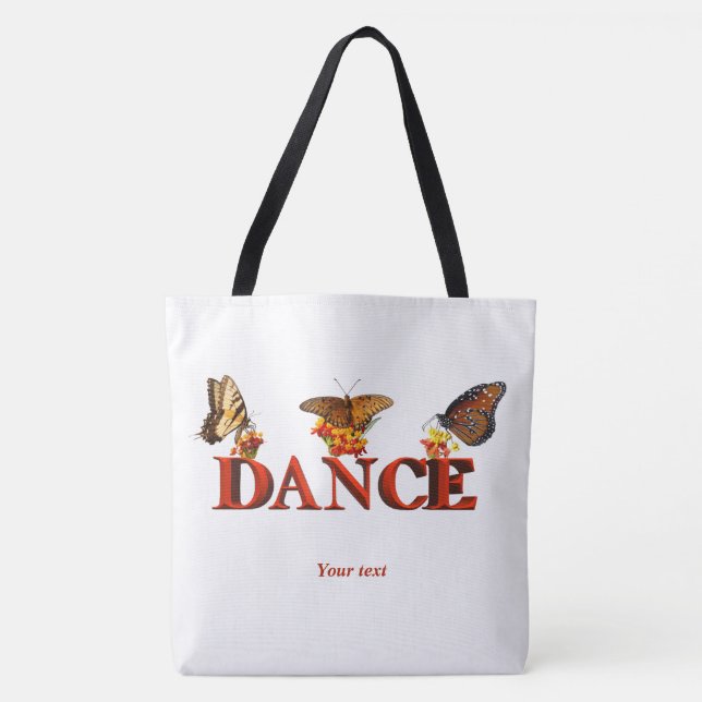 Personalize Dance sign with butterflies  Tygkasse (Framsida)