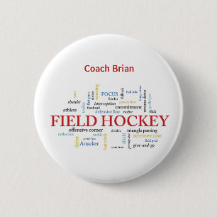 Personalize, Fält Hockey Coach Tack i Ord Knapp
