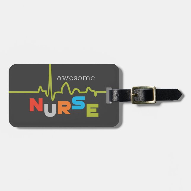 Personalize, Fantastisk Nurse på sjuksköterskedage Bagagebricka (Horisontell Framsida)