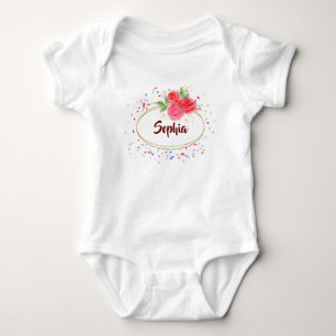 Personalize Flicka Bodywear, glitter ro namn T Shirt