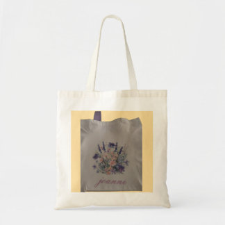 personalize floral tote tygkasse