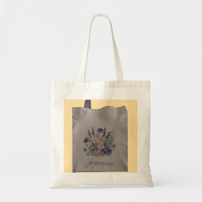 personalize floral tote tygkasse (Framsidan)