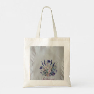 personalize floral tote tygkasse