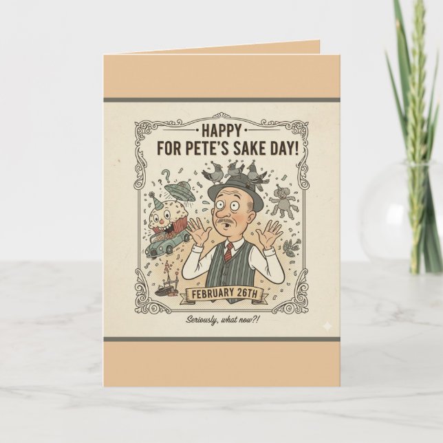 Personalize "For Pete's Sake Day" Greeting Card Kort (Framsida)