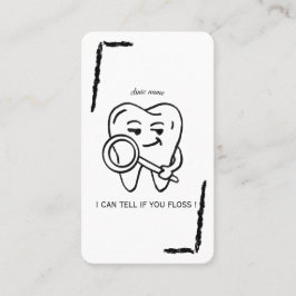 Personalize Funny Dentist Tooth business card Visitkort