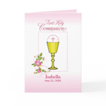 Personalize Girl Namn Rosa First Heliga Communion,