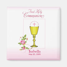 Personalize Girl Namn Rosa First Heliga Communion
