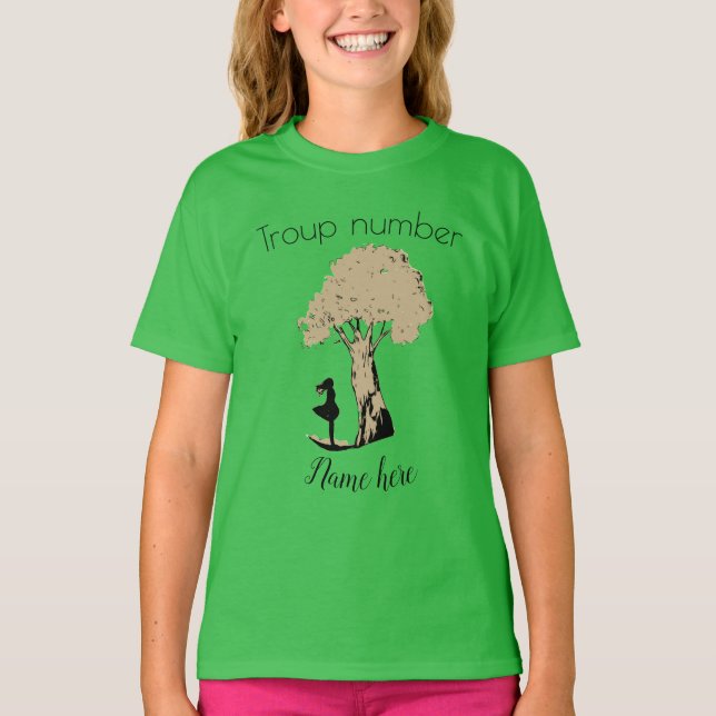 Personalize Girl Scout T-Shirt (Framsida)