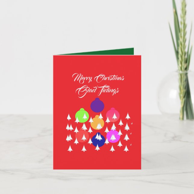 Personalize God jul Glad Tidings Kort (Framsida)