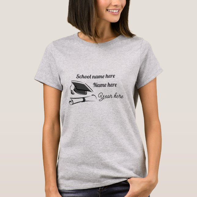 Personalize Graduation  T Shirt (Framsida)